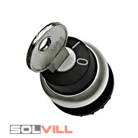   M22 Kulcsos kapcsoló 2 állású, visszaálló, 40°, MS1 zár IP66