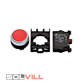 M22 Nyomógomb komplett piros