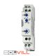 Relé, időrelé 1 váltó érintkező multif. AC/DC 12-240V (E,R,Ws,Es,Wu,Bp)8A, 1KE Schrack