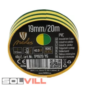 Szigetelőszalag 19mm/20m zöldsárga Nedes