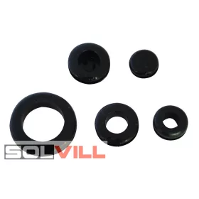 Kábelbevezető, nyitott, gumi, B=11mm, C=7,8mm