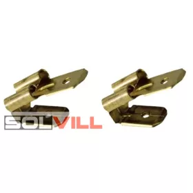   Saru csúszósaru rátolható csatlakozó csap+hüvely, sárgaréz Tracon