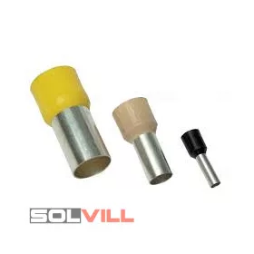 Érvéghüvely 1mm2 12,4mm/6mm szig.sárga Tracon