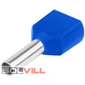 Érvéghüvely iker 2x16mm2 32,5mm/14,5mm szig.kék Tracon
