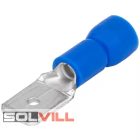   Saru csúszósaru szigetelt 2,5mm2 x 6,3mm x 0,8mm Kék (Tracon)