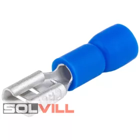   Saru csúszósaru hüvely szigetelt 2,5mm2 x 6,3mm Kék(TRACON)