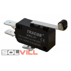 Kapcsoló mikrokapcsoló görgős IP00 6,3x0,8mm Tracon