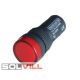 Jelzőlámpa piros LJL22 DC 230V 22mm LED