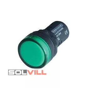 Jelzőlámpa zöld LJL22-GE 230V 22mm LED