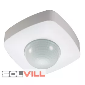   Jelenlét érzékelő 360fok 3-2000 lux 10s-30min IP20 Tracon 102x102x58mm