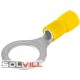 Saru szemes szigetelt 6mm2 x 12mm sárga (Tracon)