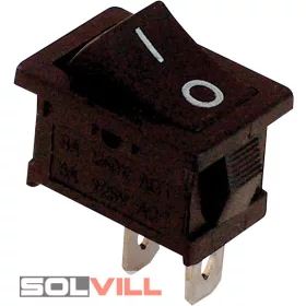   Kapcsoló készülékkapcsoló BE/KI 1P fekete 16A I-0 felirat