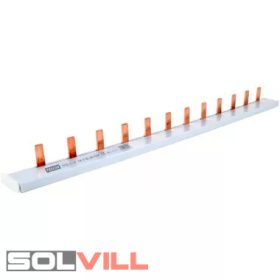 Soroló fésüs sín csapos 1P, 12 modul tfss 1-12 Tracon