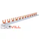 Soroló fésüs sín villás 1P, 1 méter 10mm2 Tracon