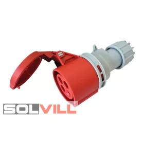 Ipari csatlakozó aljzat 32A 4P lengő 3P+F 400V IP44