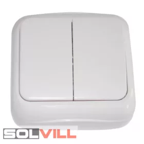  Falon kívüli IP20 csillárkapcsoló 10A Fehér (tapéta) Tracon