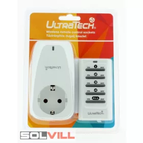 Távirányítós dugalj + távirányító 230V Ultratech