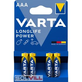 Elem AAA 1,5V 4db/cs High Energy Varta