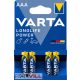 Elem AAA 1,5V 4db/cs High Energy Varta