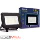 Led reflektor 30W IP65 fekete Slim 4000K (2550lm) Zelux