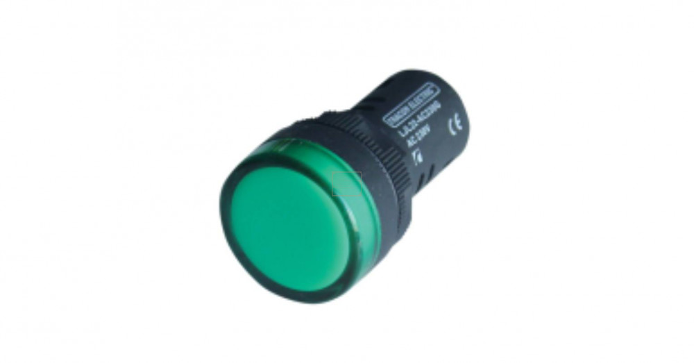 Jelzőlámpa zöld LJL22 230V 22mm LED